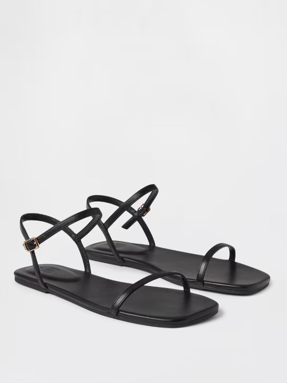 Gap Size: 7 Black Vegan-Leather Strappy Sandals NWT